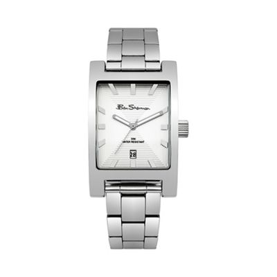 Men's silver tone bracelet watch bs109